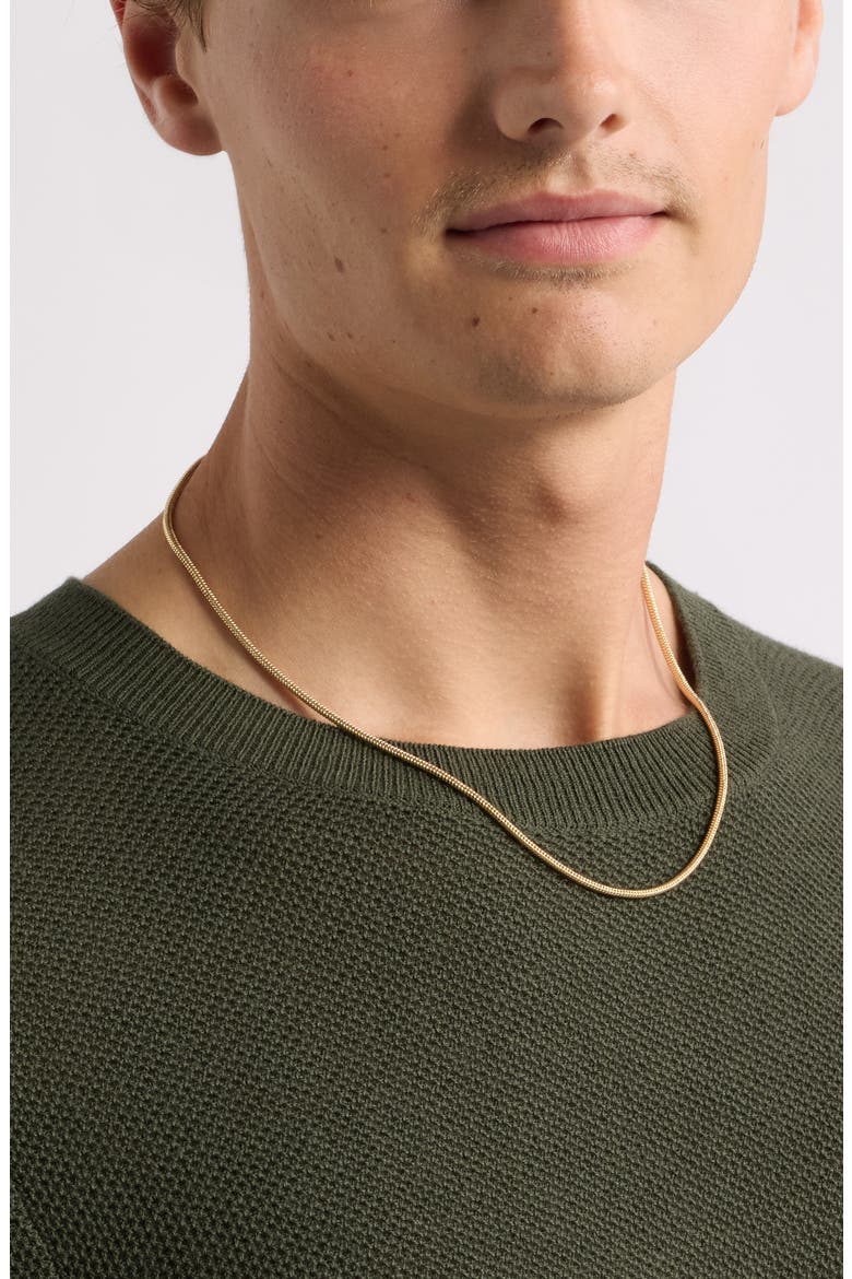 20-Inch Round Snake Chain Necklace, Alternate, color, GOLD