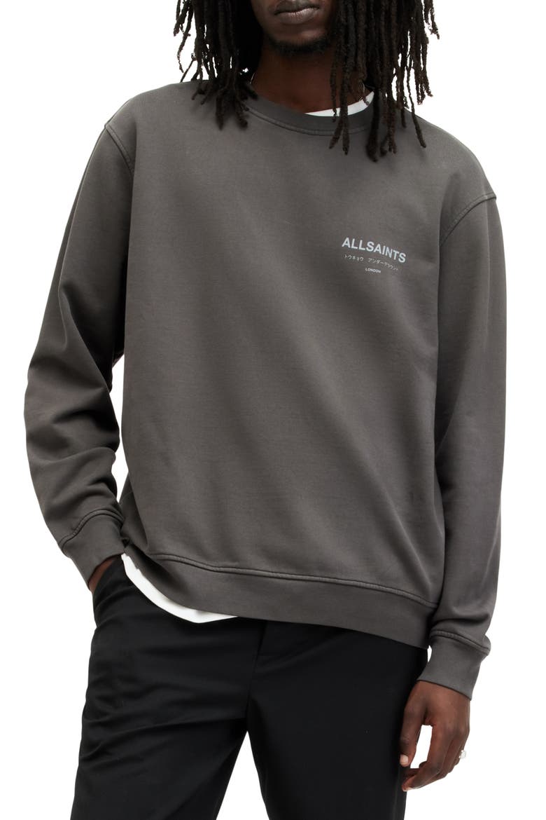 Underground Logo Organic Cotton Graphic Sweatshirt, Alternate, color, SHADED GREY