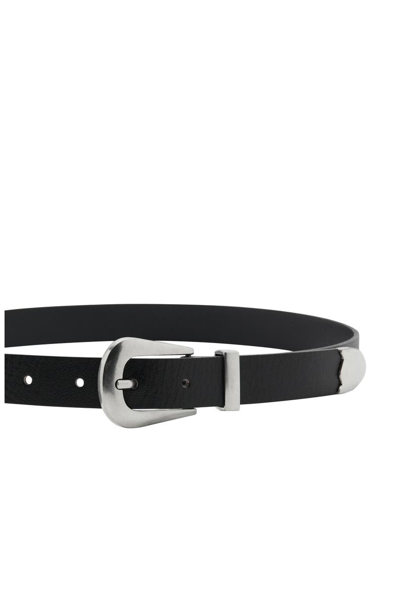 Leather Western Belt, Alternate, color, BLACK