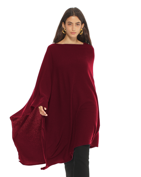 Pure Cashmere Long Poncho