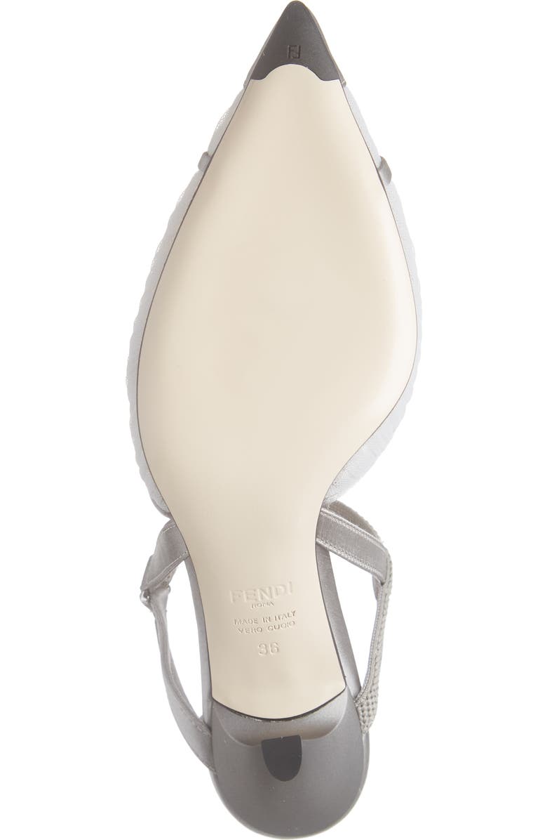 Fendi Colibri Tulle Pointed Toe Slingback Pump, Alternate, color,