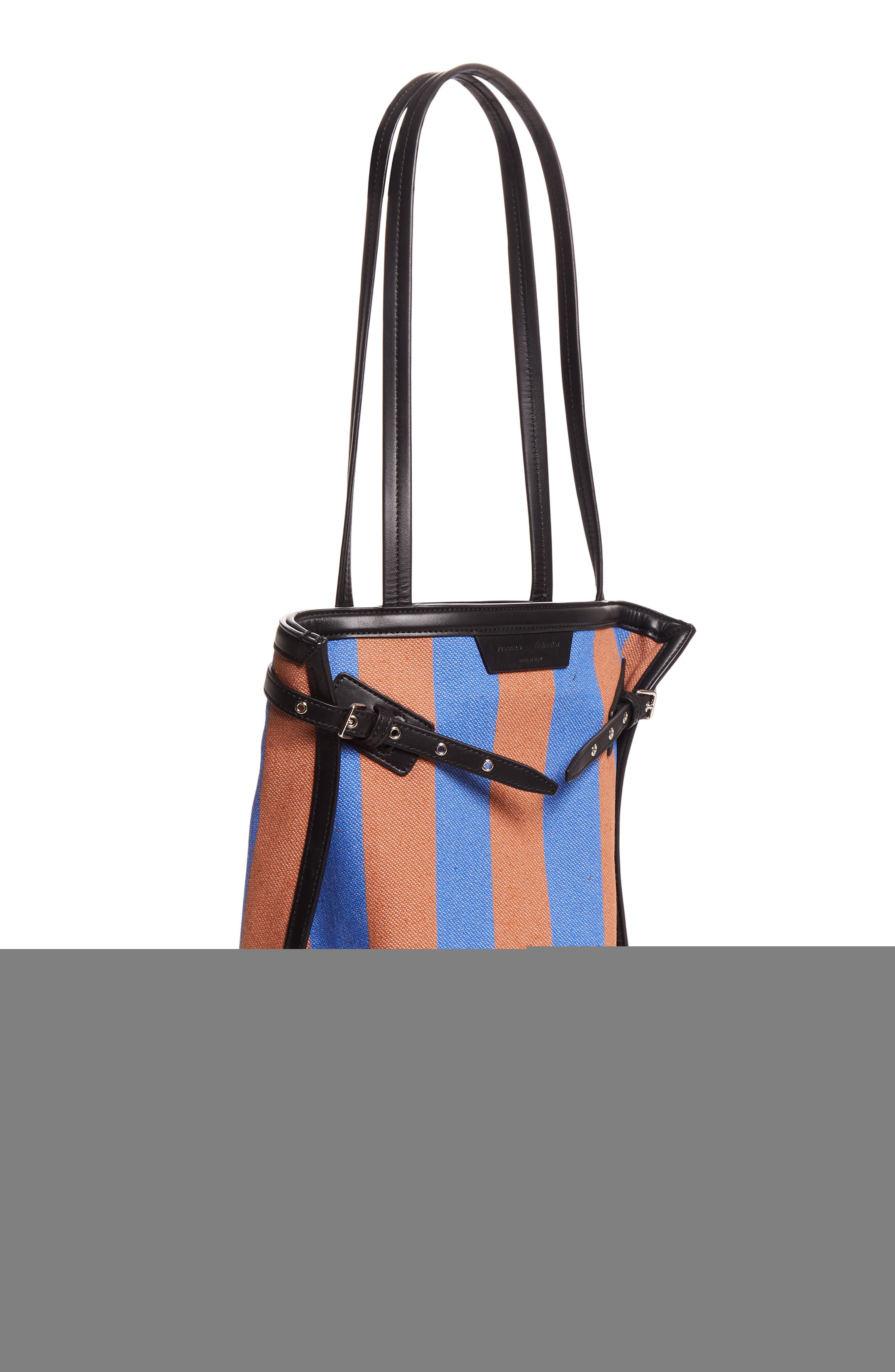 Proenza Schouler North/South Days Stripe Canvas Tote, Alternate, color, Sapphire/ Rust