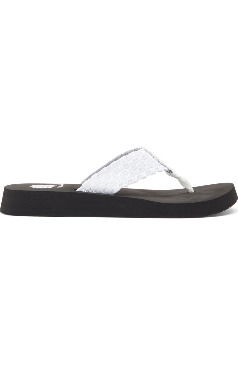 Yellow Box Premium Soleil Flip Flop Sandal, Alternate, color, White Silver