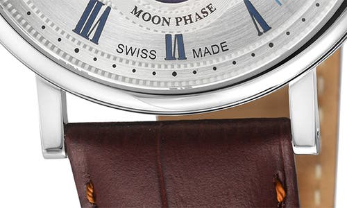 Gv2 Maestro Croc Embossed Leather Strap Watch, 42mm In Brown