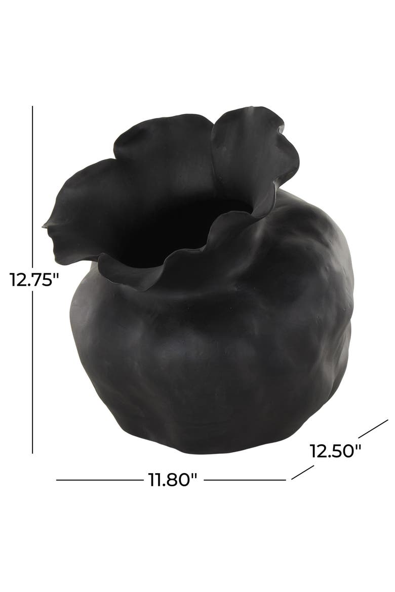 Abstract Ceramic Vase, Alternate, color, BLACK