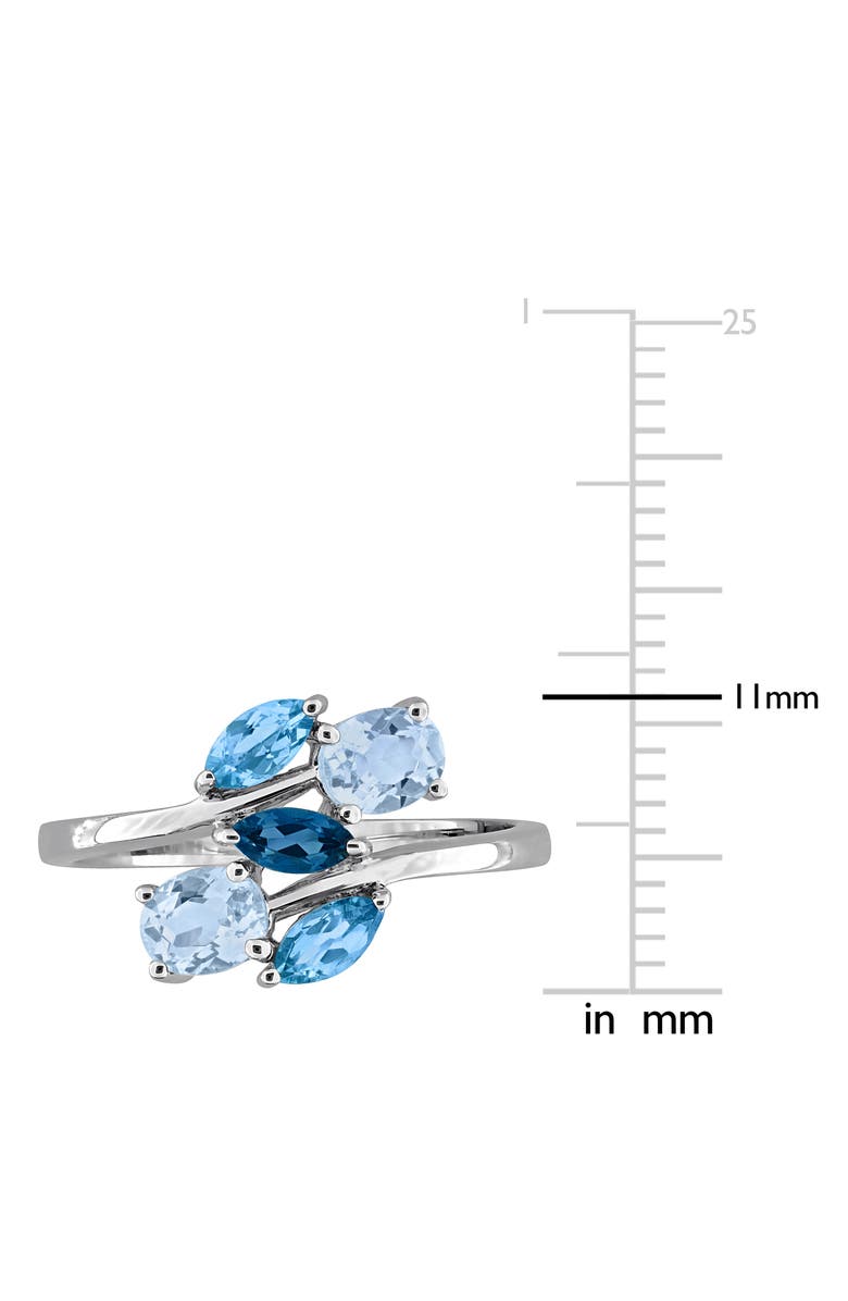 DELMAR Blue Topaz Cluster Ring, Alternate, color, Blue
