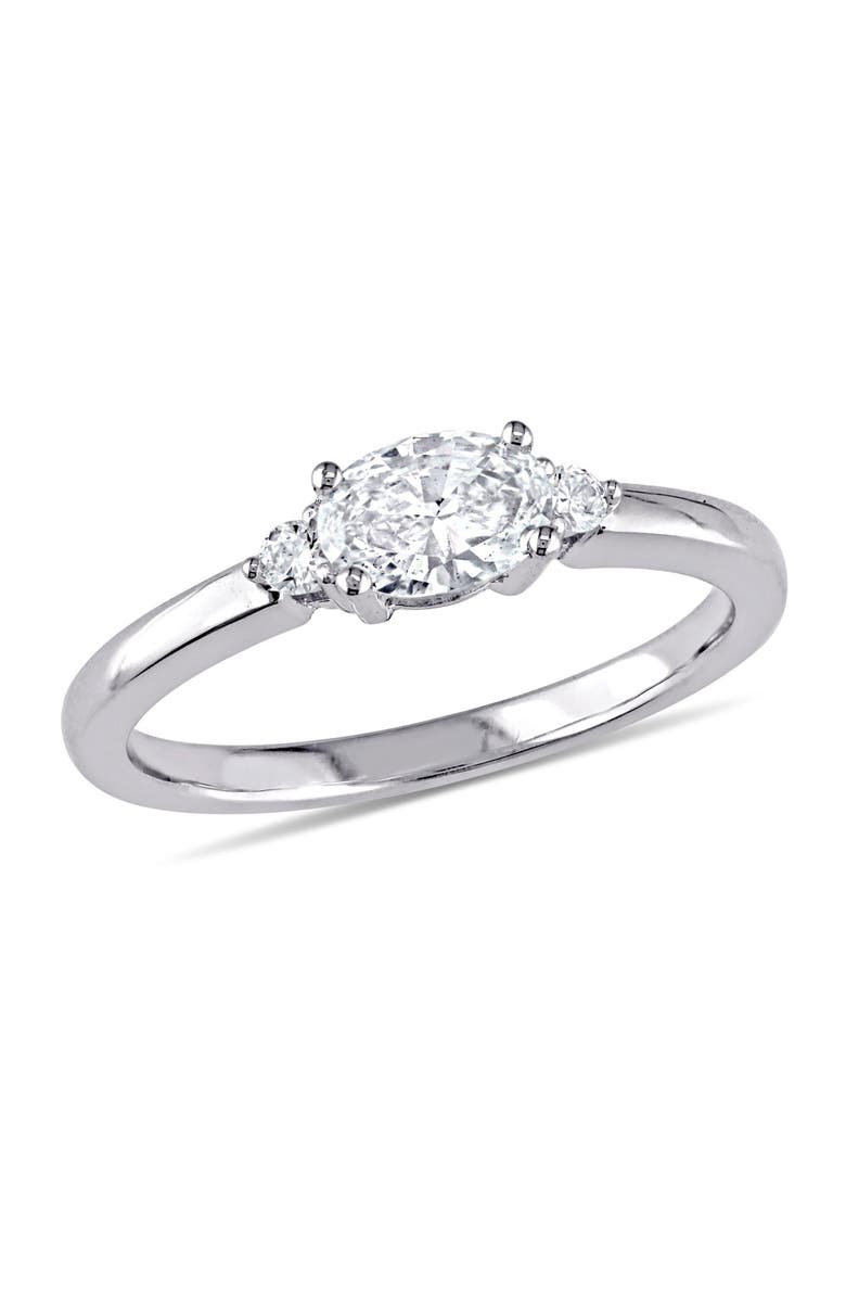 Julianna B. 3/5 CTTW Diamond Oval 3-Stone Ring 18k, Main, color, 18K White Gold