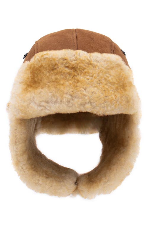Surell Genuine Shearling Trooper Hat In Misty