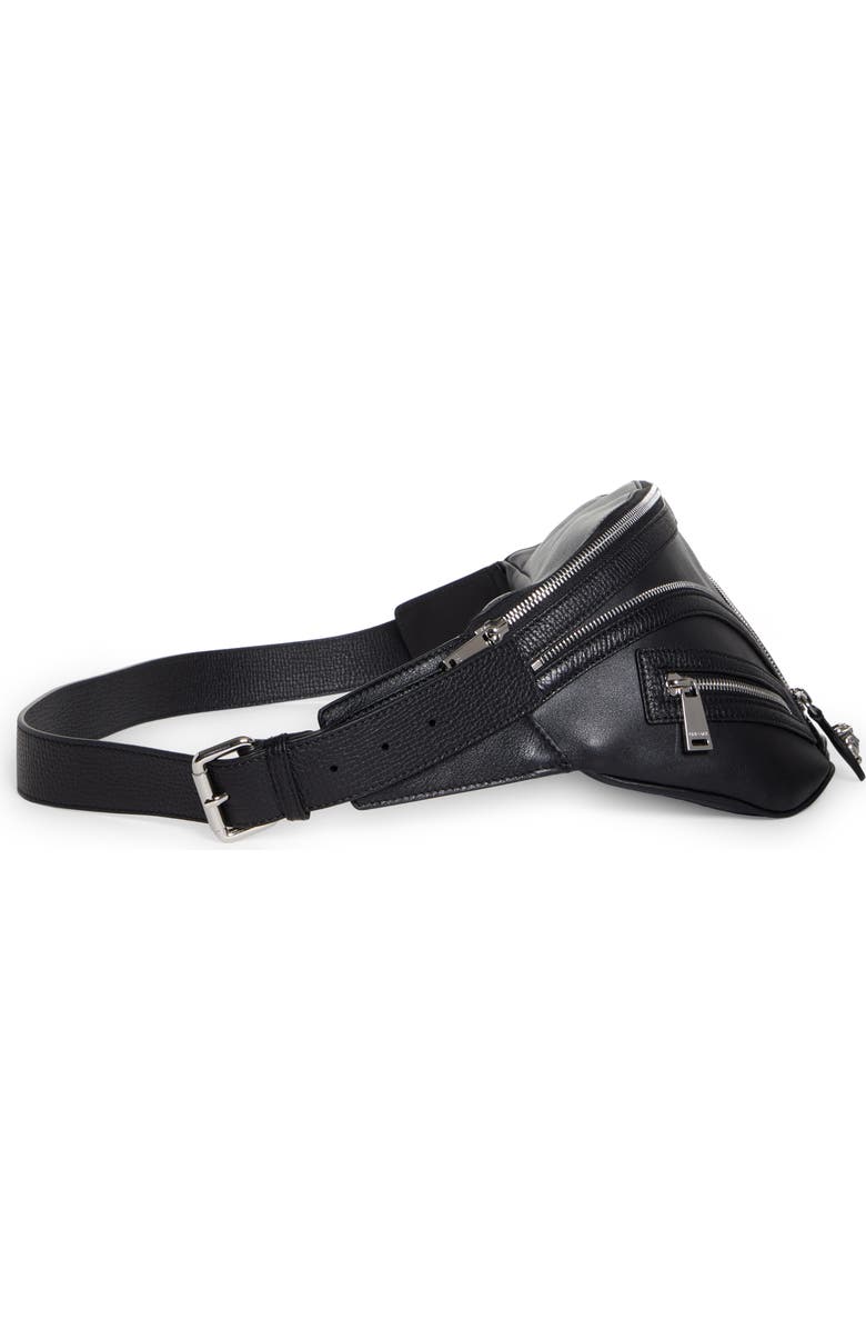 Versace Moto Leather Belt Bag, Alternate, color,