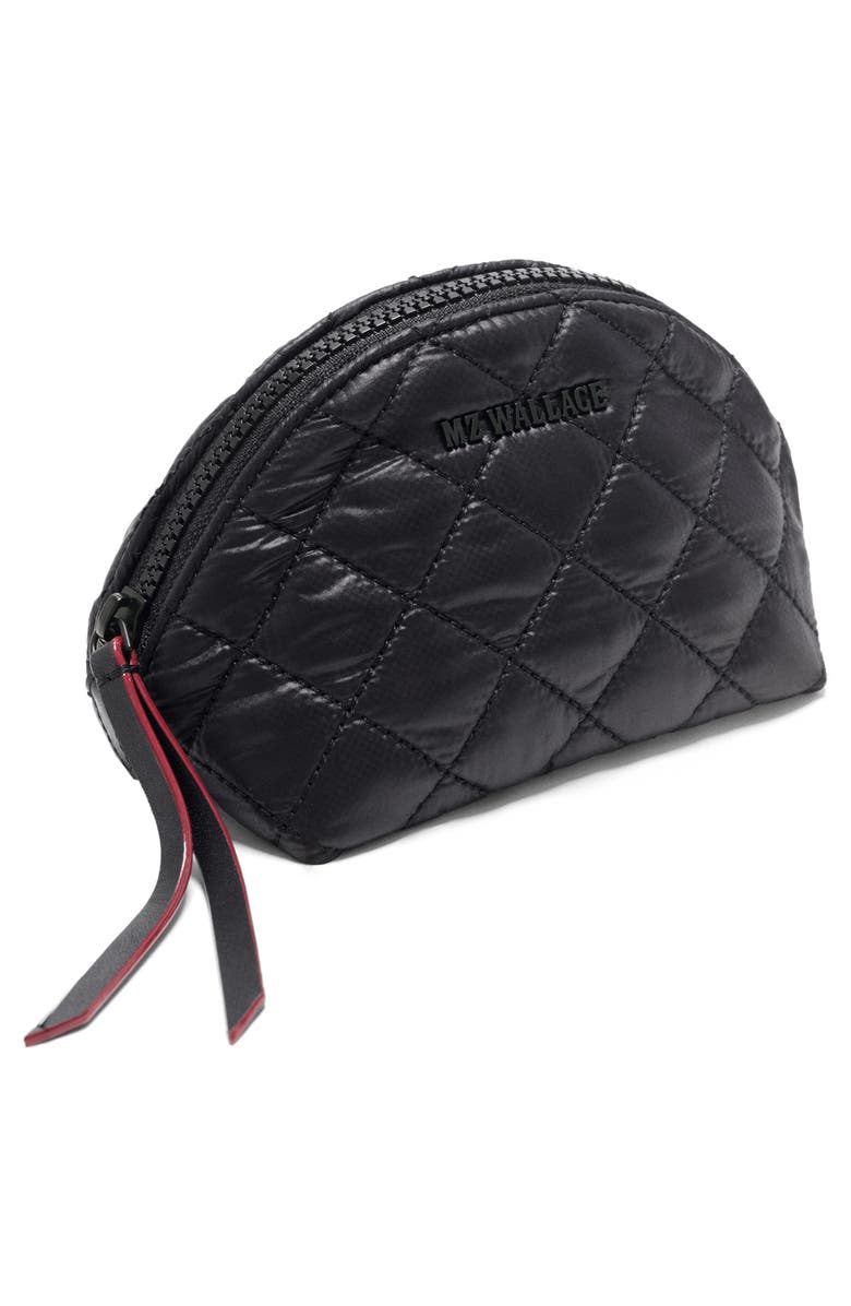 MZ Wallace Momo Quilted Nylon Pouch, Alternate, color, Black