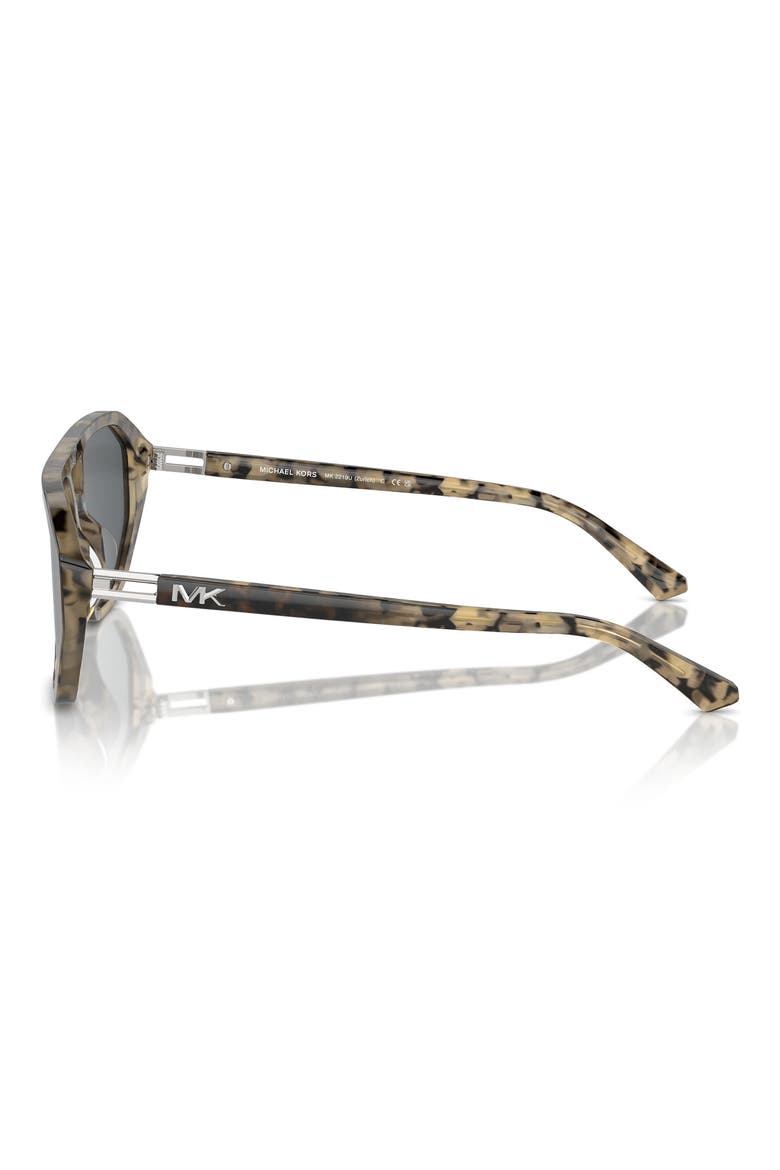 Zurich 57mm Aviator Sunglasses, Alternate, color, BLACK GREY
