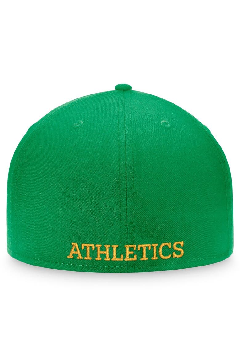 Men's Fanatics Branded Green Oakland Athletics Heritage Patch Fitted Hat, Alternate, color, Kelly Green