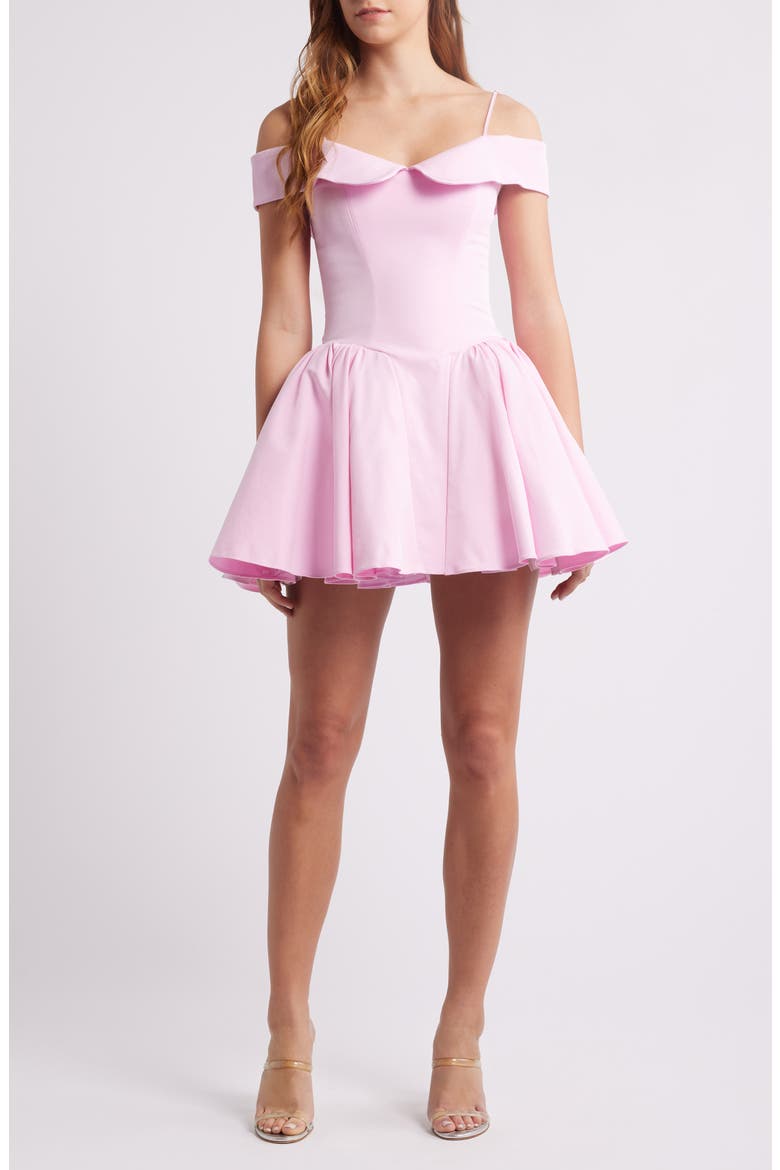 Elida Off the Shoulder Minidress, Alternate, color, PIROUETTE