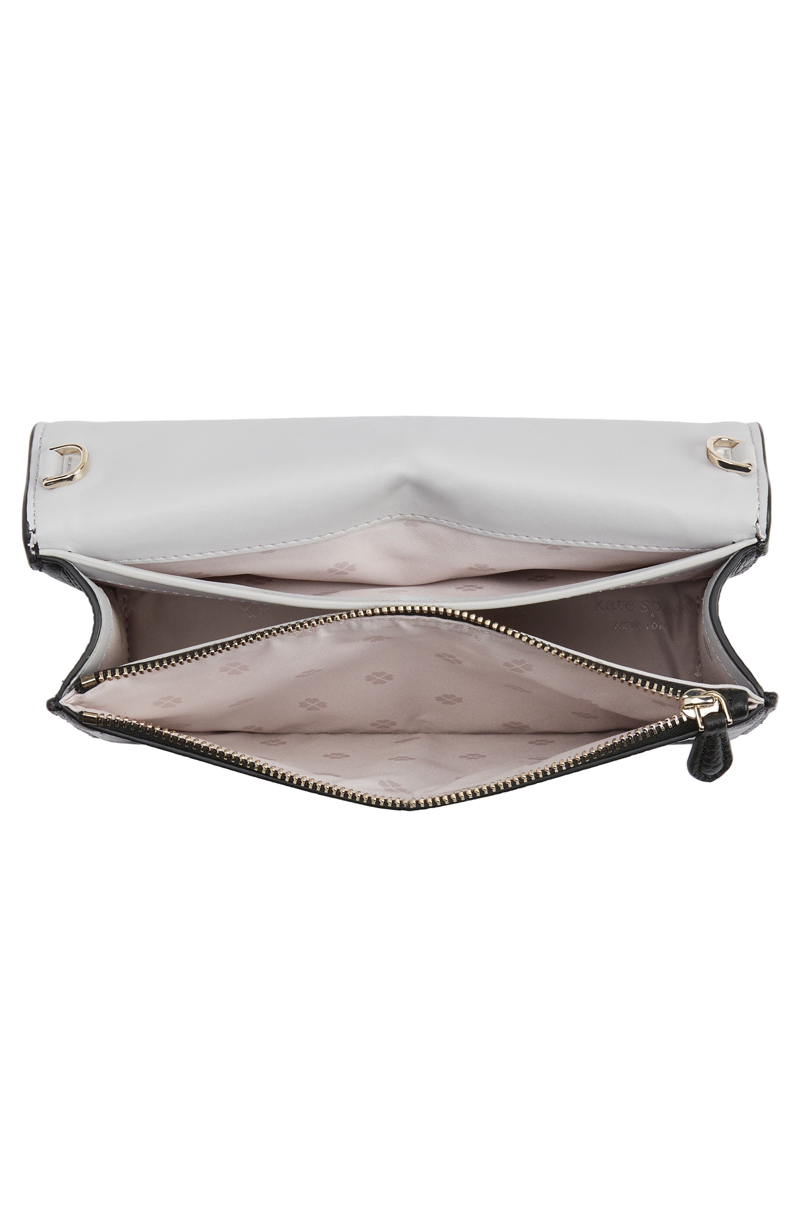 Kate Spade New York knott pebbled leather flap crossbody bag, Alternate, color, 