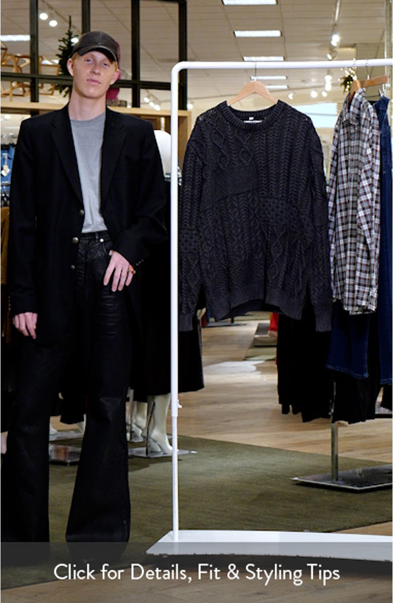 Stonewash Patchwork Sweater, sales video thumbnail