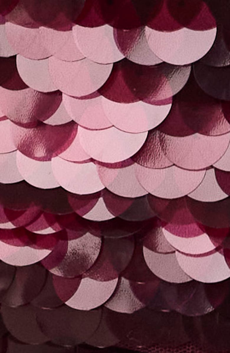 Naked Wardrobe Sequin Miniskirt, Alternate, color, Cherry Lacquer