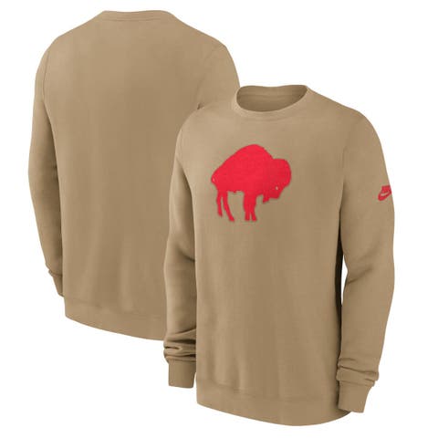 Men's Nike Tan Buffalo Bills Swing Pass Rewind Club Pullover Sweatshirt