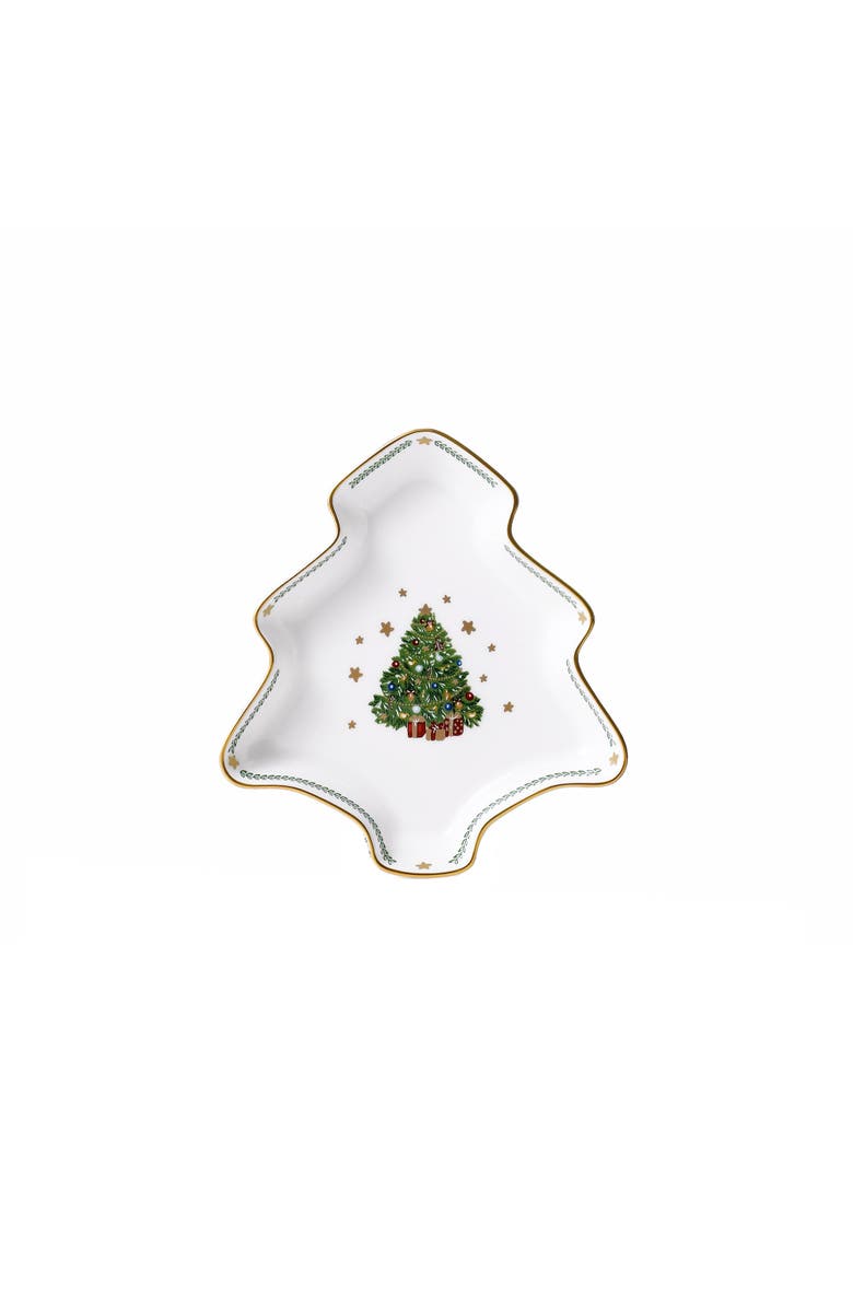 Prouna My Noel Tree Small Plate, Main, color, White