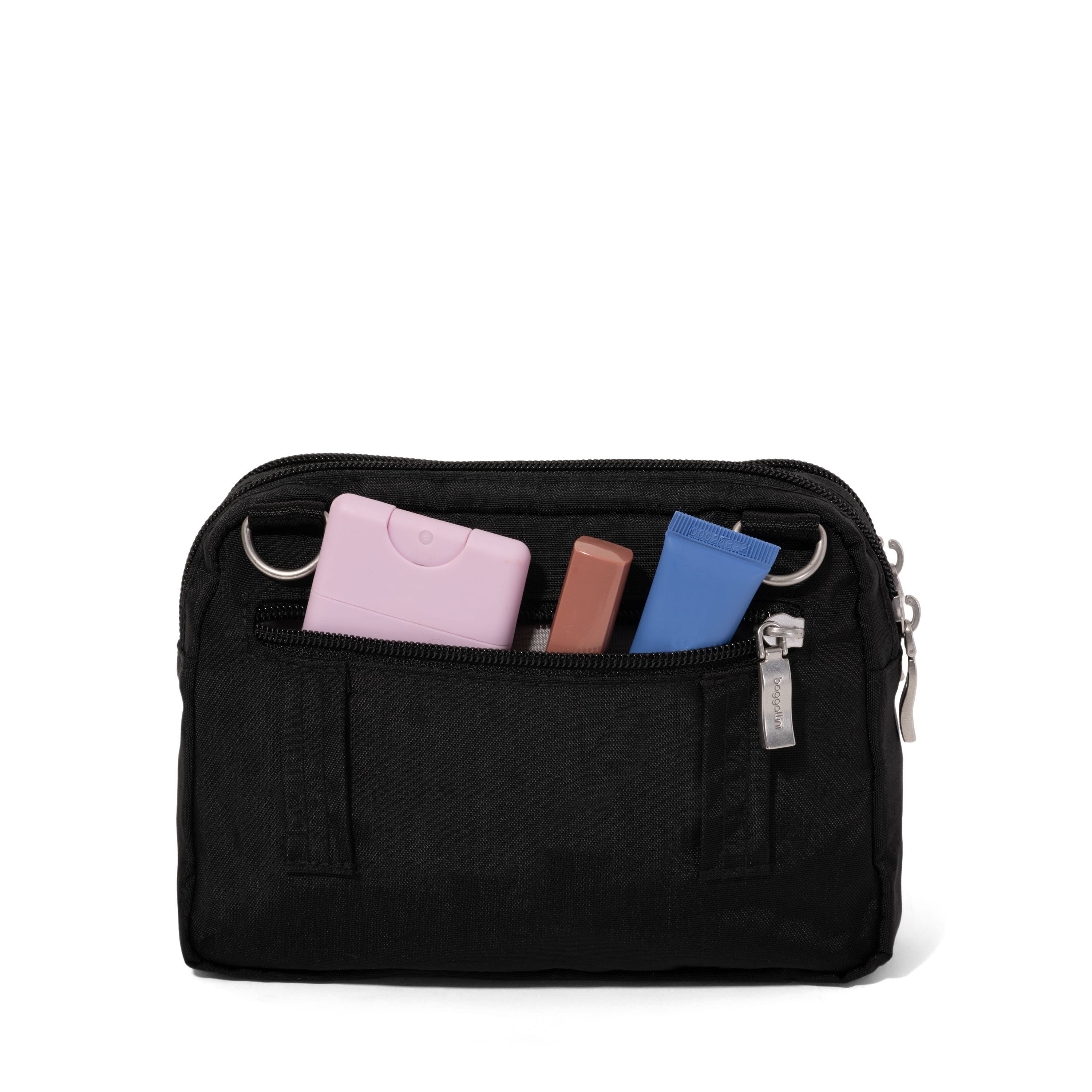 BAGGALLINI Trifecta Crossbody EMF Blocking Pocket, Alternate, color, Black