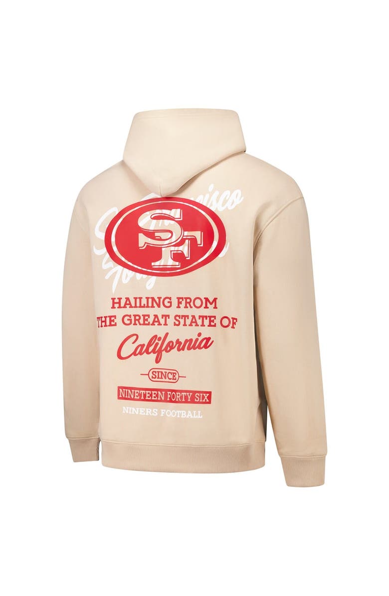 THE WILD COLLECTIVE Unisex The Wild Collective Cream San Francisco 49ers Fleece Pullover Hoodie, Alternate, color,