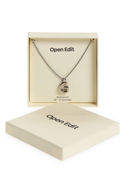 Open Edit Waterproof Bubble Initial Pendant Necklace