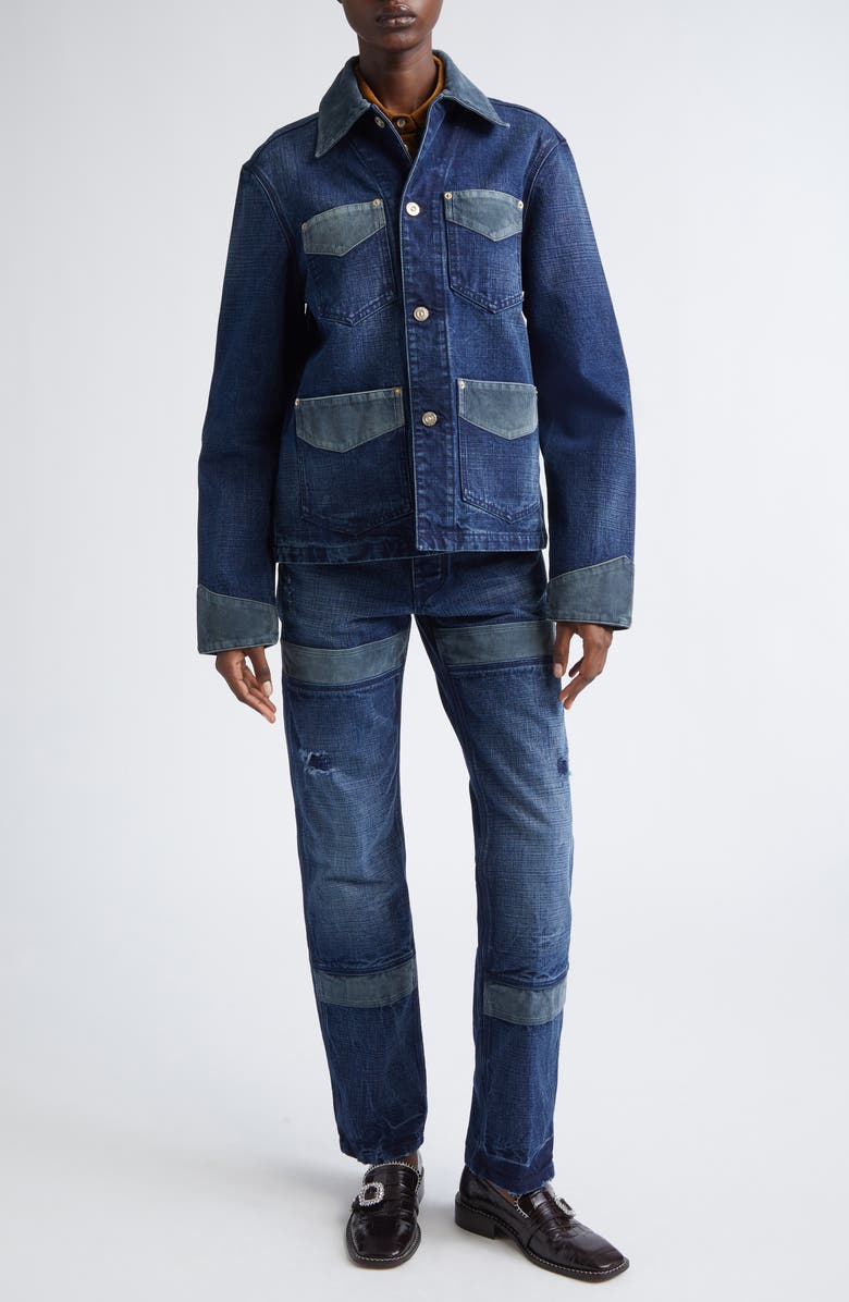 Wales Bonner Sierra Canvas Utility Jacket, Alternate, color, Indigo/ Navy