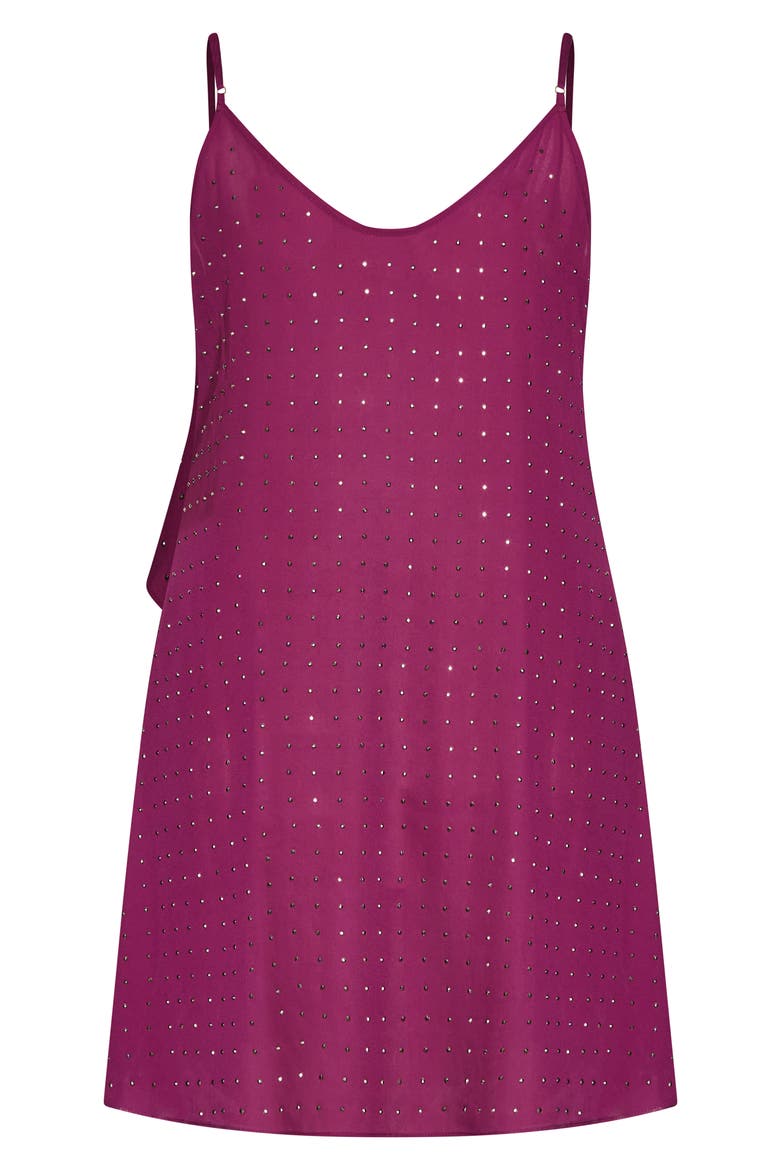 Stud High/Low Camisole, Alternate, color, MULBERRY
