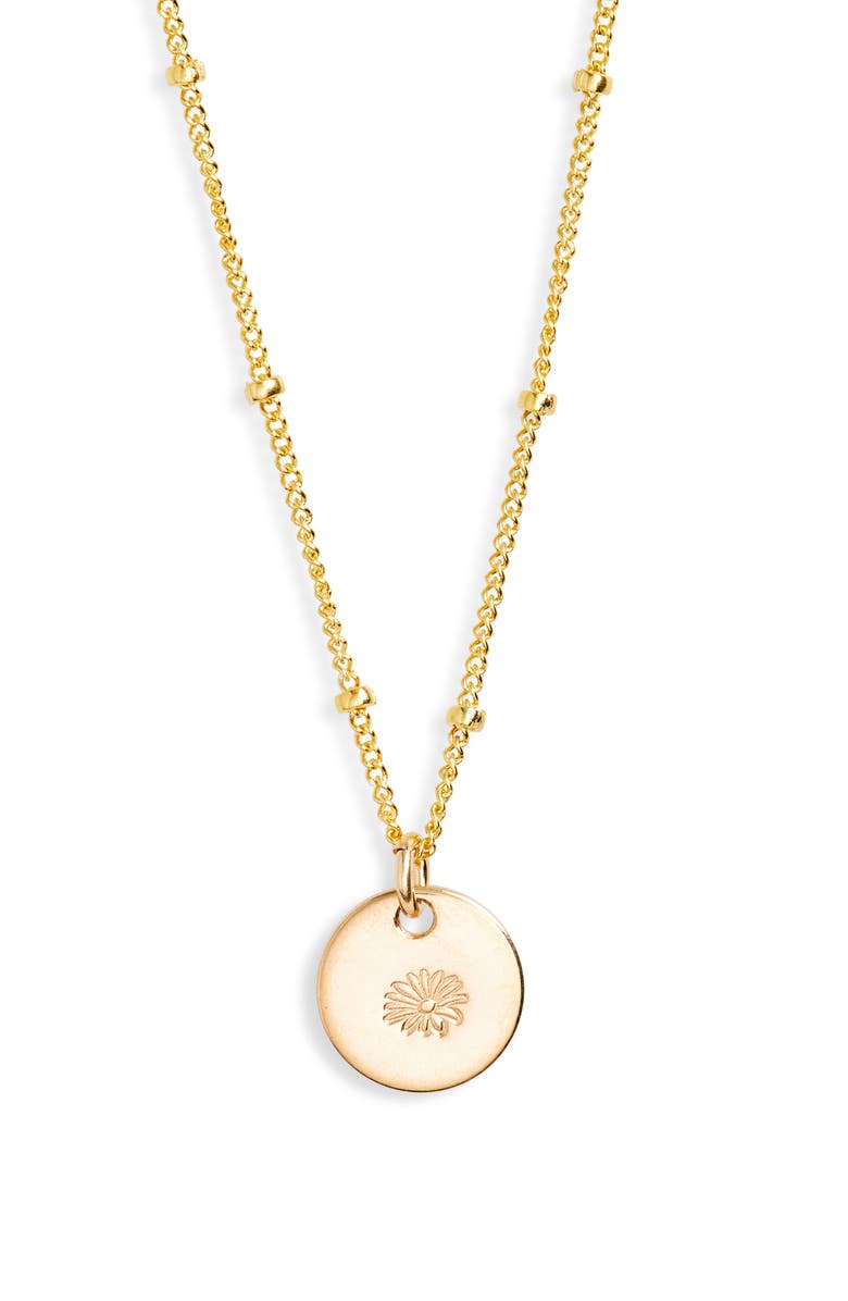 Nashelle Petite Birth Flower Necklace, Main, color, Gold Fill