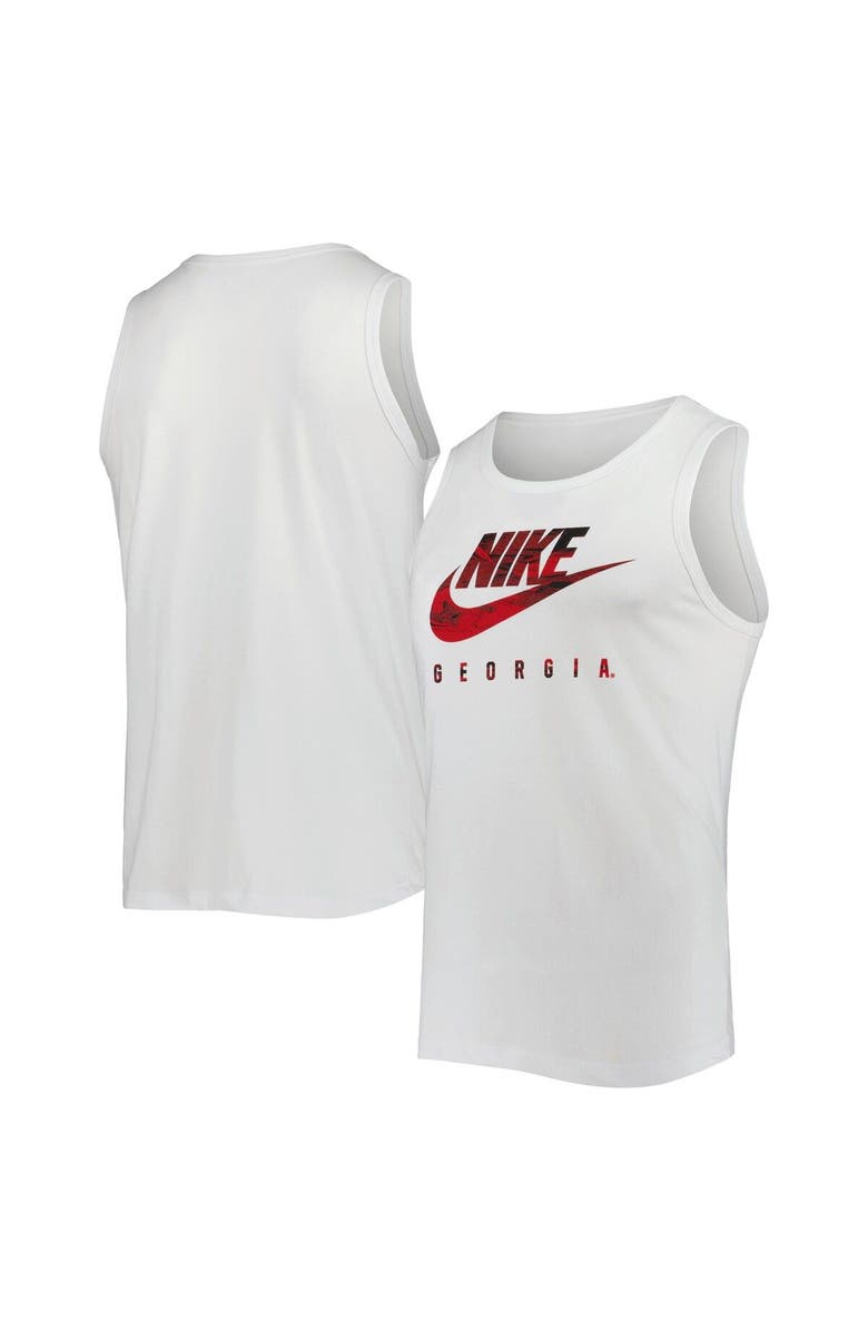Nike Men's Nike White Georgia Bulldogs Spring Break Futura Performance Tank Top, Main, color, White