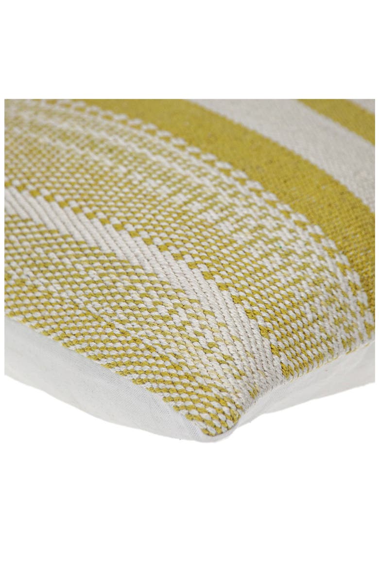 Stripe Square Accent Pillow, Alternate, color, YELLOW