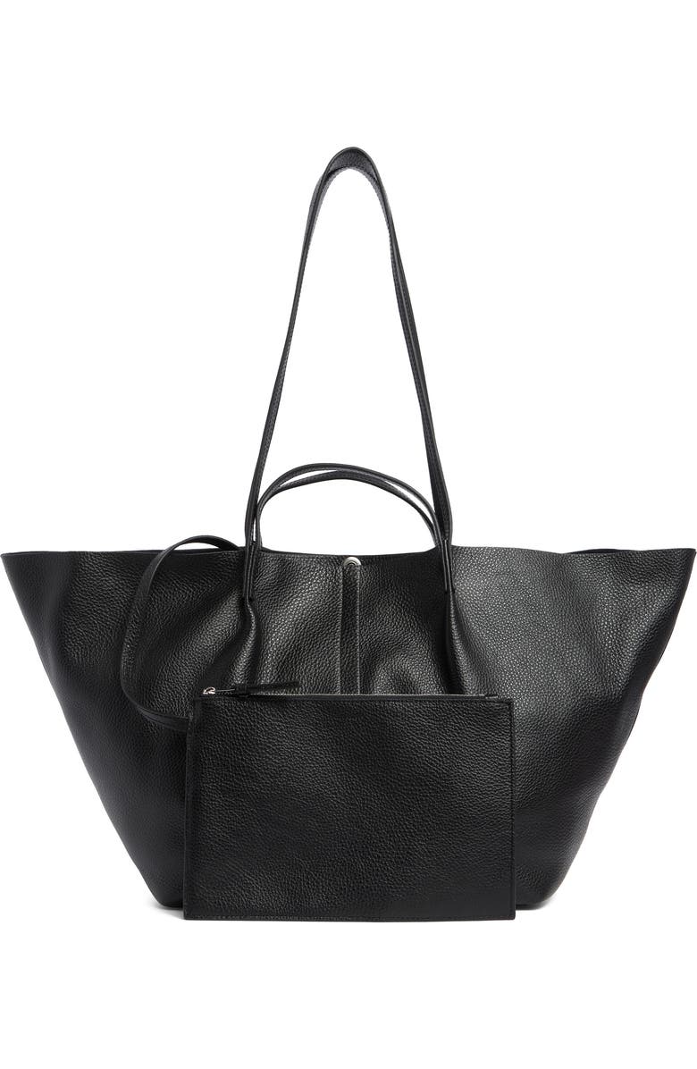 AllSaints Hannah East/West Tote, Alternate, color, Black