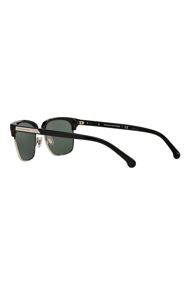 53mm Square Sunglasses, Alternate, color, GOLD BLACK/ GREEN