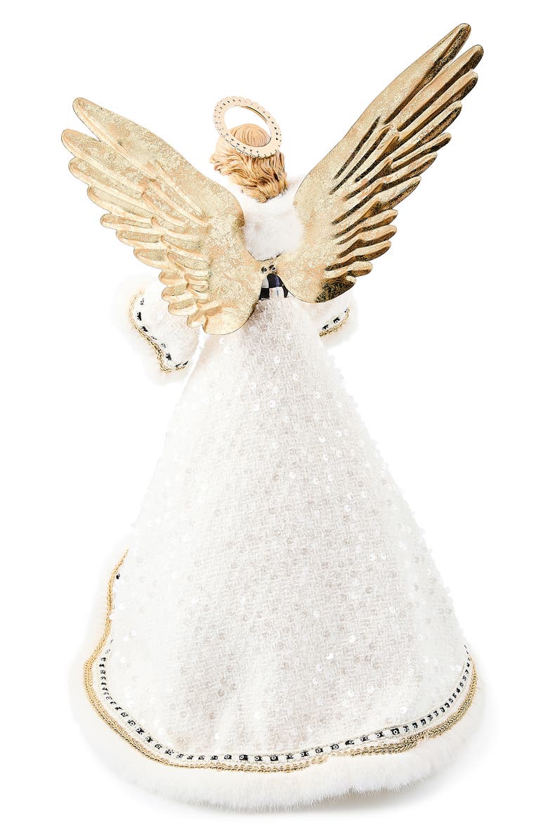 MACKENZIE CHILDS Courtly Check Noel Angel Tree Topper, Alternate, color, Courtly