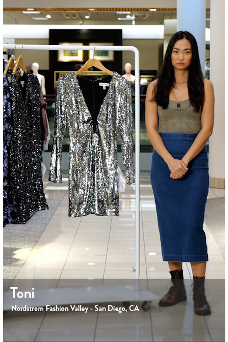 Dayton Sequin Long Sleeve Minidress video