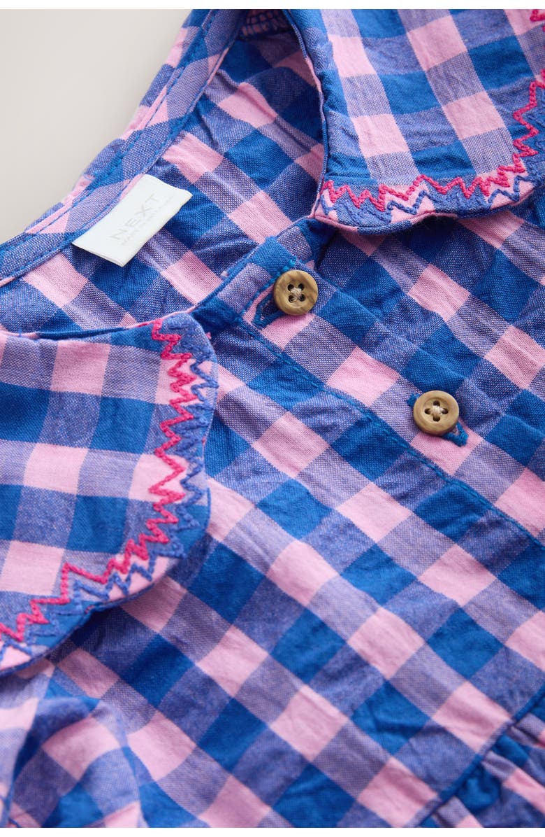 NEXT Kids' Gingham Dress, Alternate, color, Blue