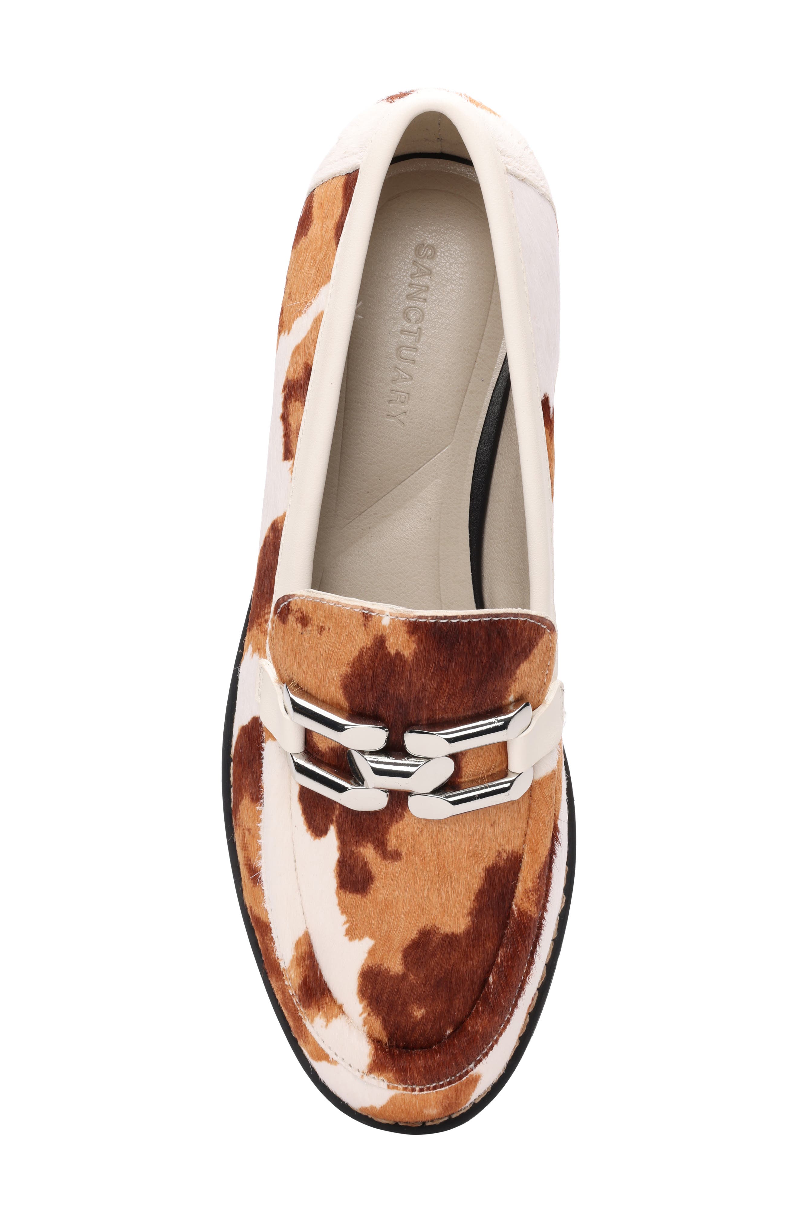 Sanctuary Whitney Genuine Calf Hair Bit Loafer, Alternate, color, Milk Multi