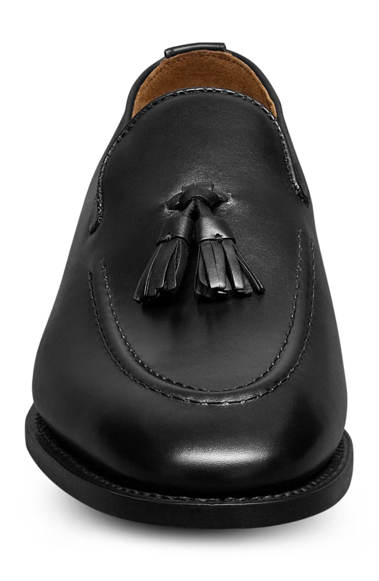 Allen Edmonds Rand Apron Toe Tassel Loafer, Alternate, color, Black