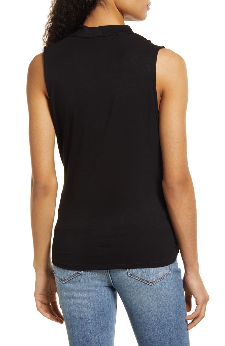 Loveappella Cross Drape Sleeveless Top, Alternate, color,