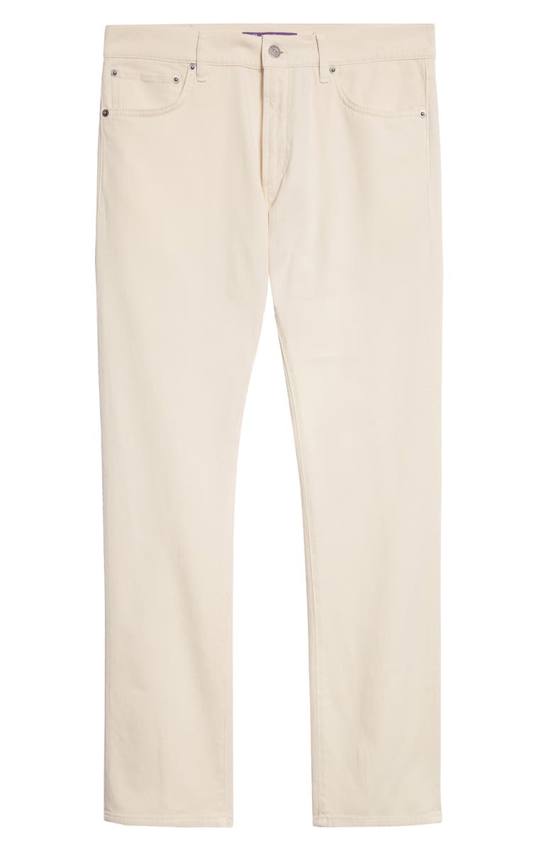 Ralph Lauren Purple Label Sherrington Slim Fit Five-Pocket Pants, Alternate, color, Light Antique Cream