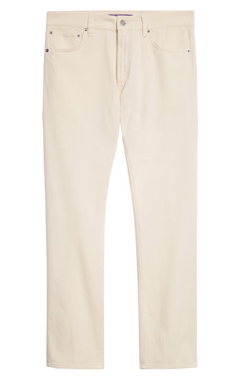 Ralph Lauren Purple Label Sherrington Slim Fit Five-pocket Pants In Neutral