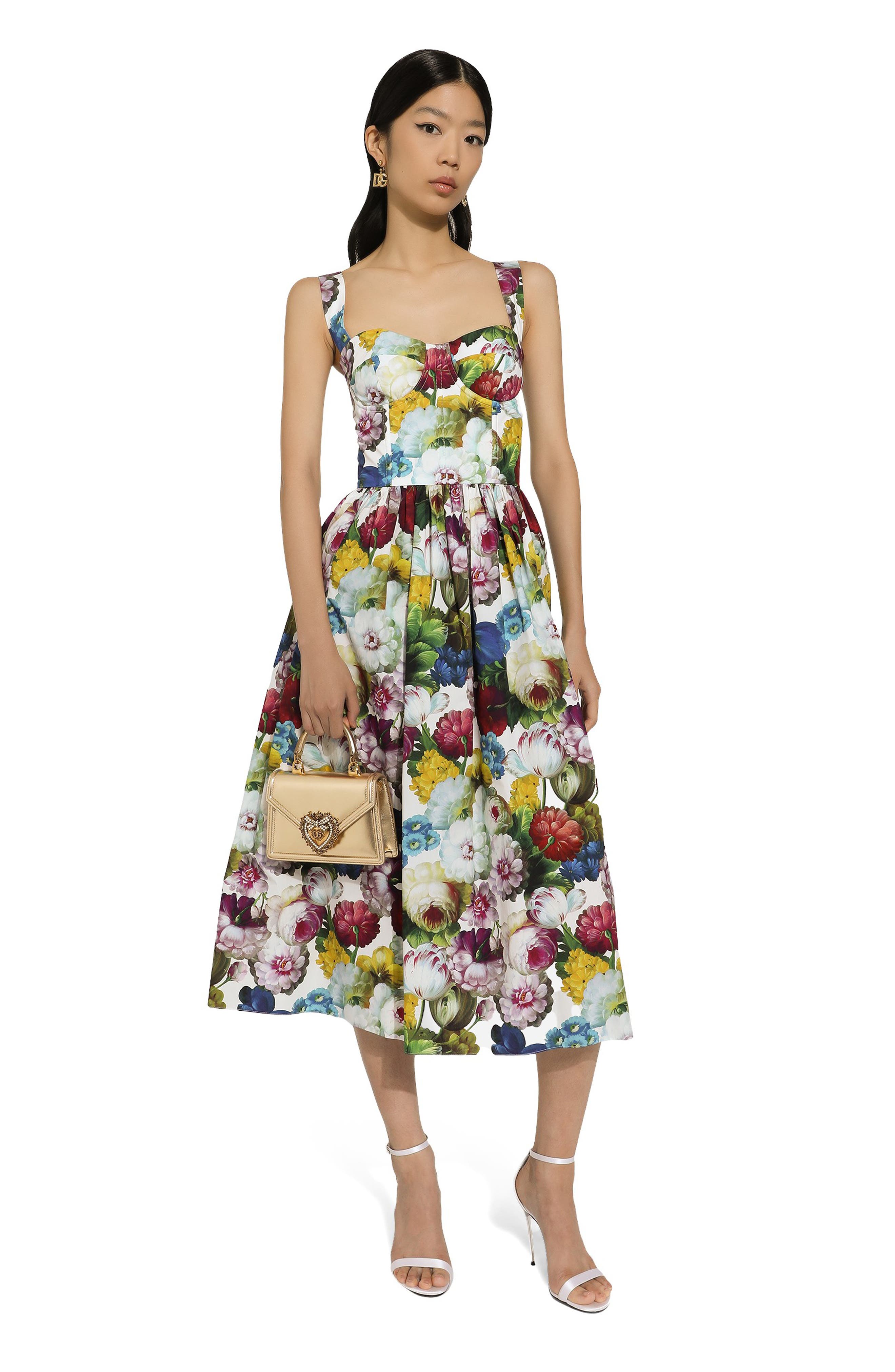 Dolce&Gabbana Mini Devotion Laminated Leather Top Handle Bag, Alternate, color, 