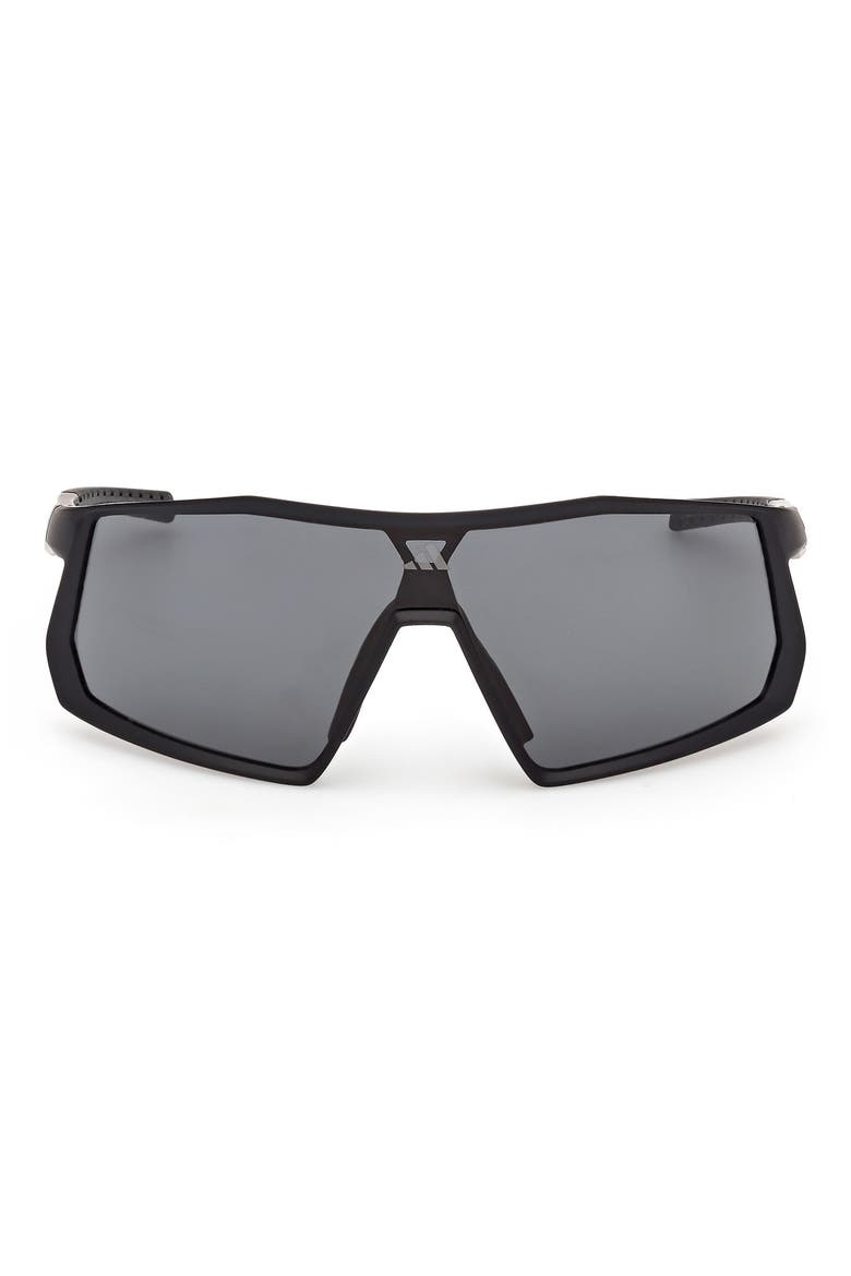 Sport Shield Sunglasses, Main, color, MATTE BLACK / SMOKE