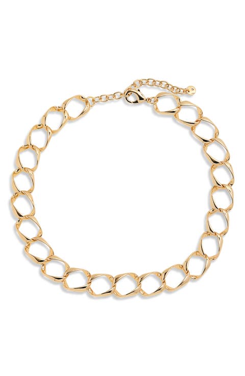Oversize Curb Link Collar Necklace