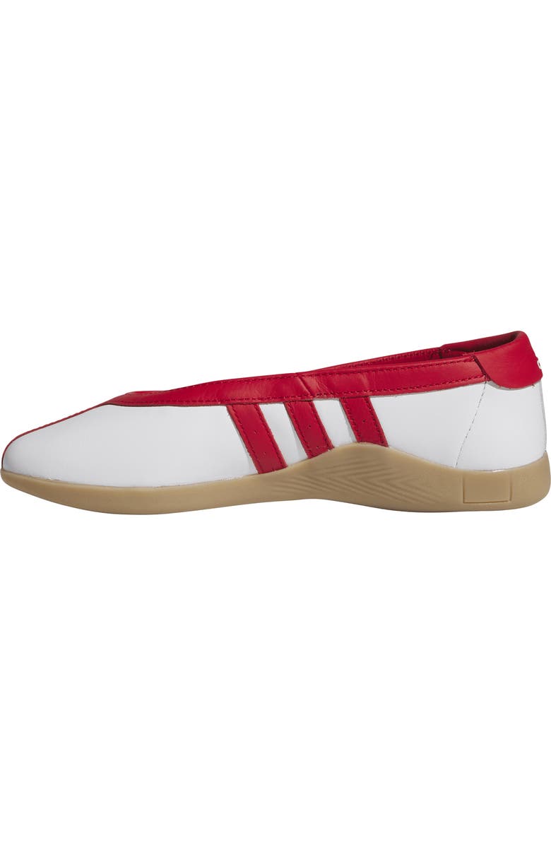 adidas Taekwondo Mei Ballet Flat, Alternate, color, White/ Scarlet/ Gum 3