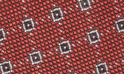 Hugo Boss Boss Neat Silk Blend Tie In Dark Red