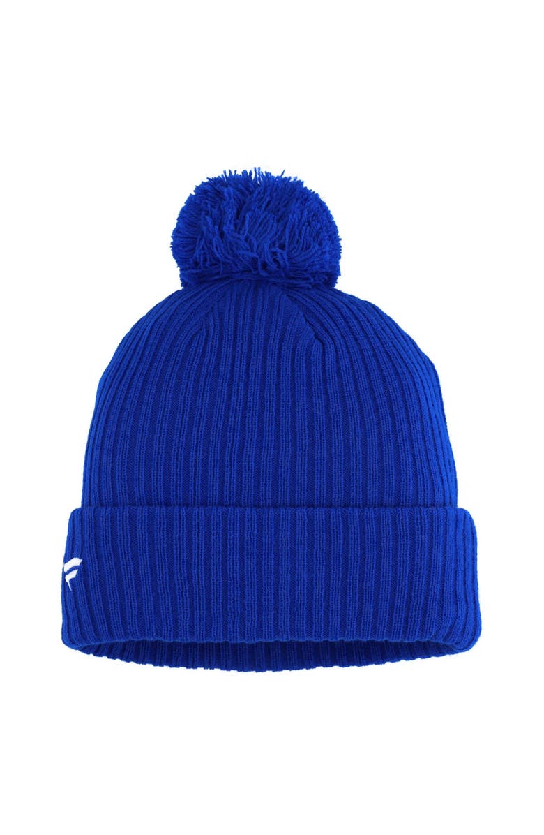 FANATICS Men's Fanatics  Blue New York Rangers Cuffed Knit Hat with Pom, Alternate, color, 
