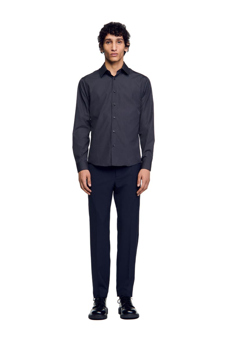 Long-sleeved shirt, Main, color, Charcoal grey
