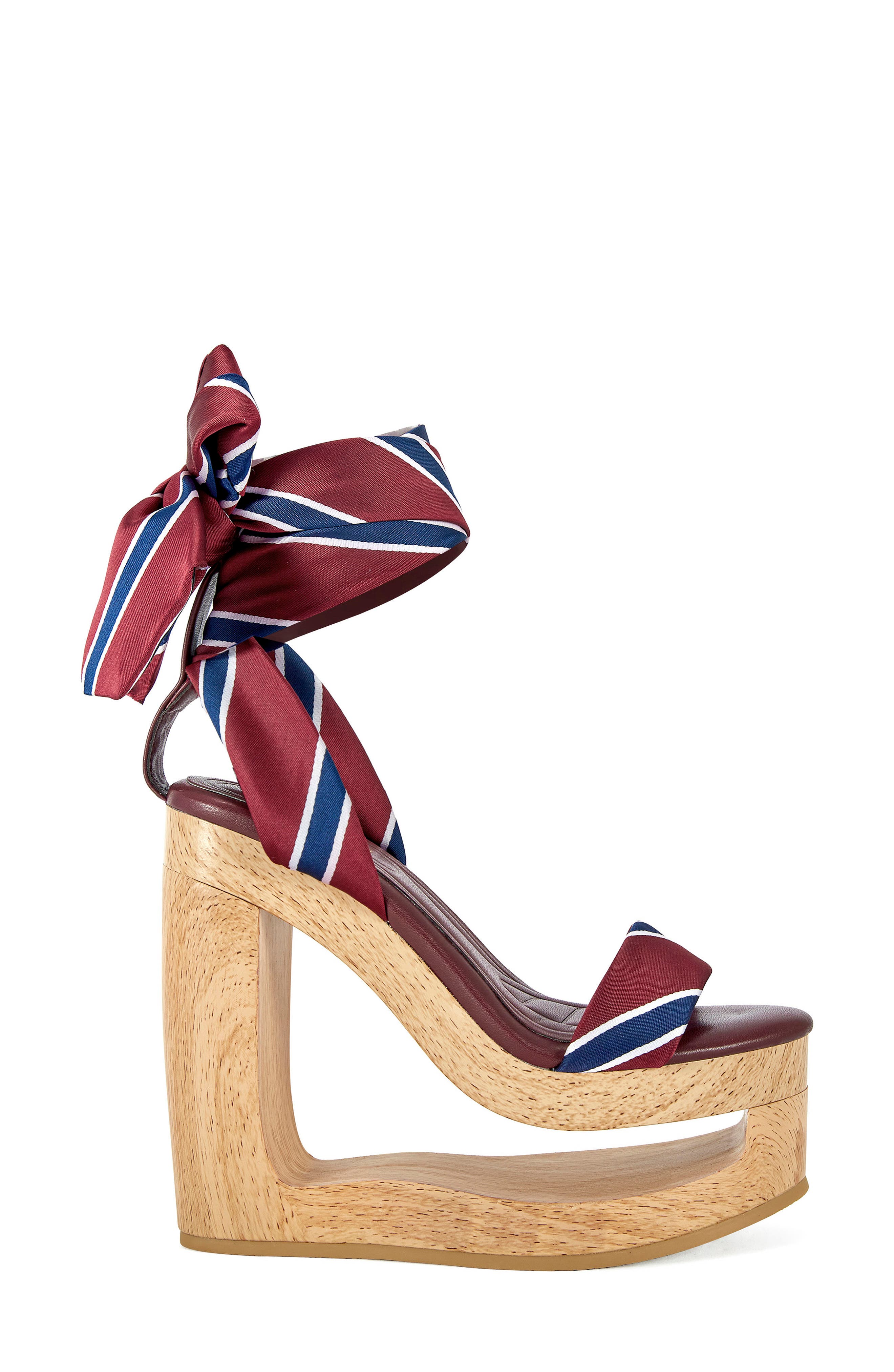 AZALEA WANG Wynn Sandal, Alternate, color, Burgundy