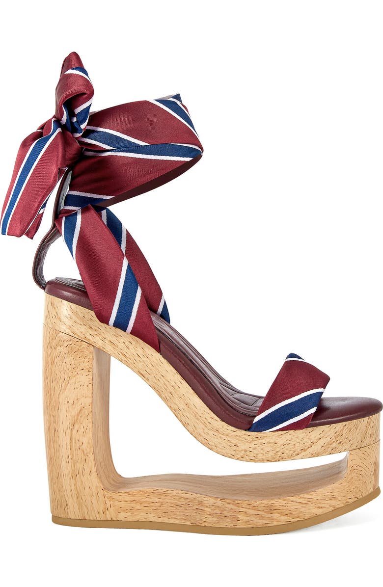 AZALEA WANG Wynn Sandal, Alternate, color, Burgundy