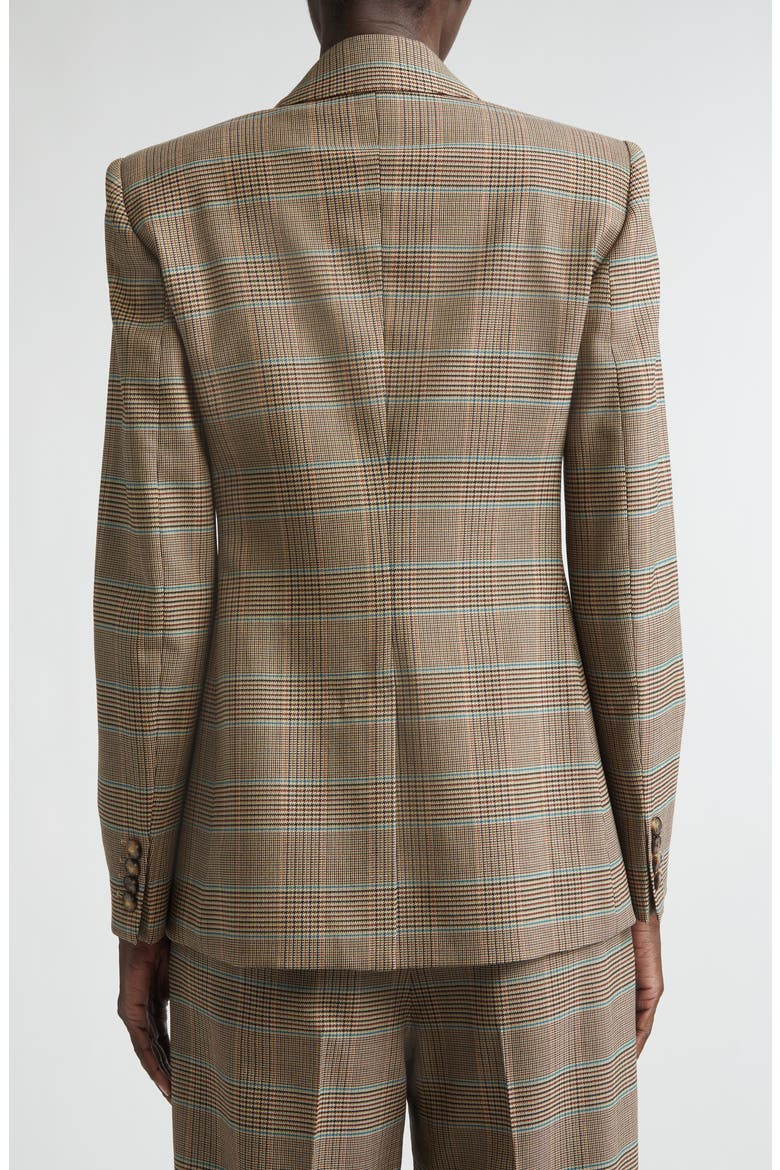 Plaid Double Breasted Blazer, Alternate, color, MULTICOL ON BEIGE BASE